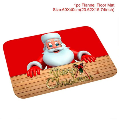 Christmas Door Mat Santa Claus Outdoor Carpet Merry Christmas Decorations For Home 2025 Navidad Xmas Ornament New Year 2026 EnjoyingLeb Online