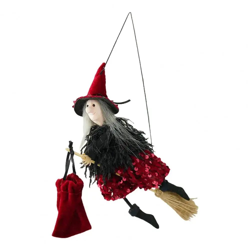 Halloween Witch Decor Spooky Halloween Hanging Witch Decor Set for Garden Yard Haunted House Flying Witch Doll for Halloween EnjoyingLeb Online