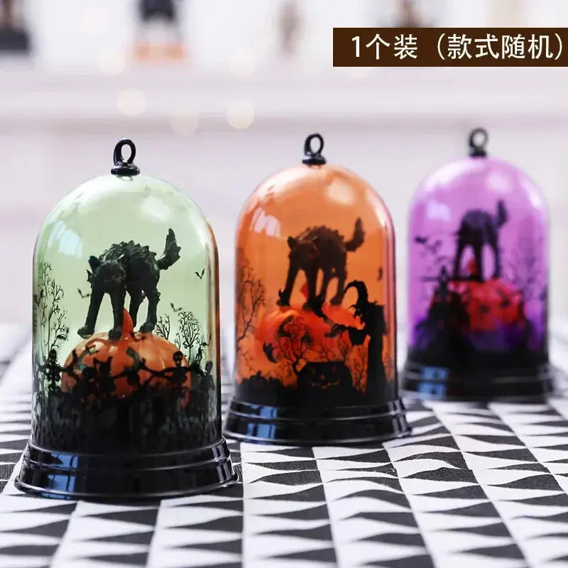 Halloween party decorations Halloween pumpkin witch lampshade bar scene decoration props candlestick nightlight decor EnjoyingLeb Online