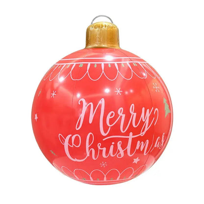 60cm Giant Luminous Inflatable Christmas Ball With No Lights Pvc Outdoor Xmas Decoration Ball Holiday Yard Lawn Porch Decor 2025 EnjoyingLeb Online