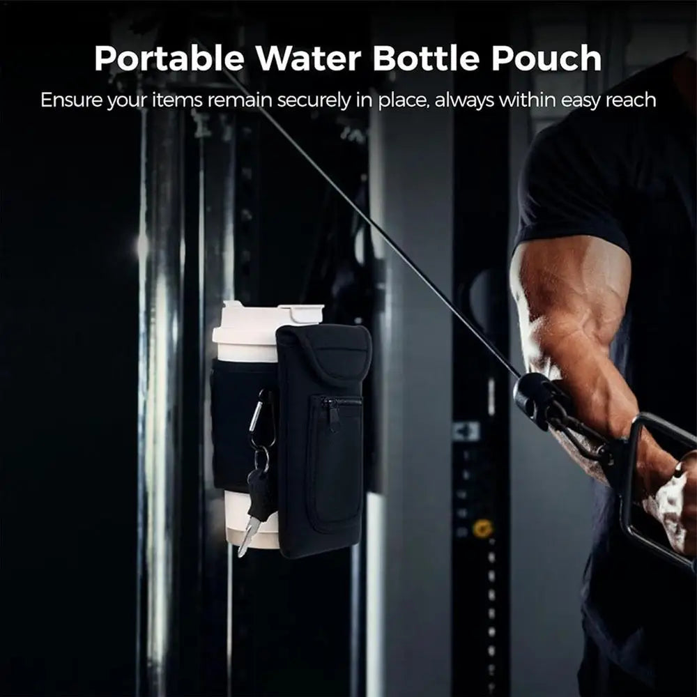 Non Slip Magnetic Gym Water Bottle Bag With Phone Pocket Magnetic Fitness Sling Bag Portable Magnetic Water Bottle Carrier Bag EnjoyingLeb Online