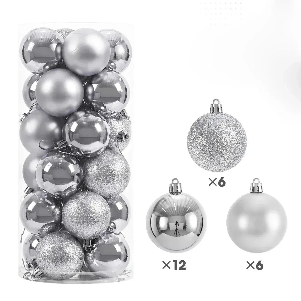24Pcs 3/4/6CM Christmas Balls Hanging Christmas Tree Pendant Ornaments for Party Decor New Year Navidad Gifts 2026 Accessories EnjoyingLeb Online