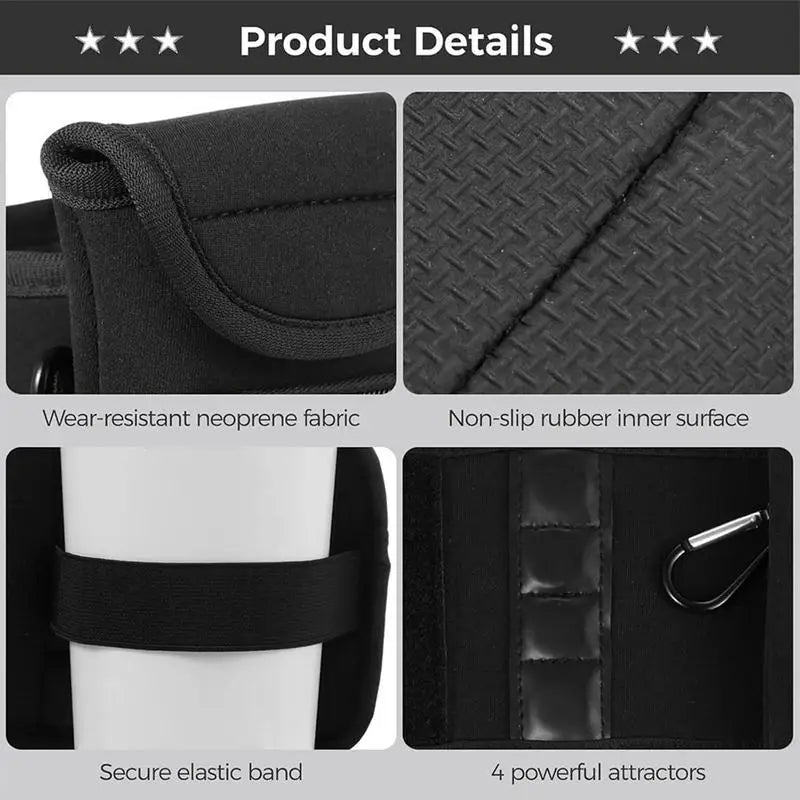 Non Slip Magnetic Gym Water Bottle Bag With Phone Pocket Magnetic Fitness Sling Bag Portable Magnetic Water Bottle Carrier Bag EnjoyingLeb Online