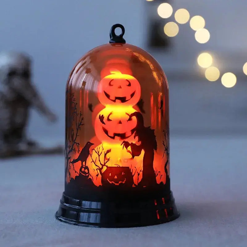 Halloween party decorations Halloween pumpkin witch lampshade bar scene decoration props candlestick nightlight decor EnjoyingLeb Online
