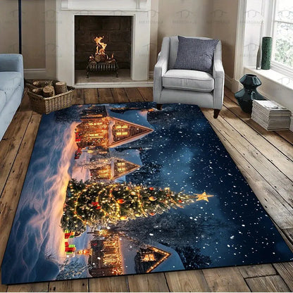 VIKAMA Christmas Carpet Christmas Tree Pattern Rug Live Room Sofa Carpet Chair Floor Mat Outdoor Carpet Large Area Rugs Christma EnjoyingLeb Online