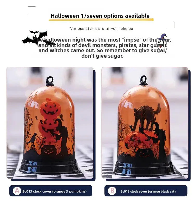 Halloween party decorations Halloween pumpkin witch lampshade bar scene decoration props candlestick nightlight decor EnjoyingLeb Online