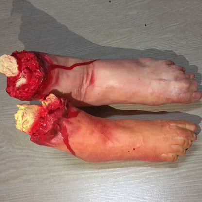 Halloween Props Decorations Horrible Blood Broken Fake Limbs Fingers Legs Arm Feet Latex Tricky Toys For Haunted House Decor EnjoyingLeb Online