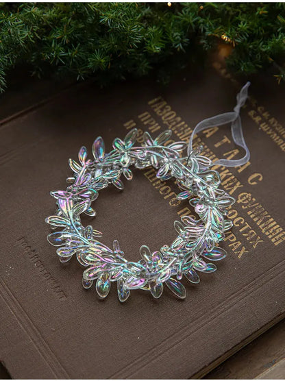 Christmas Decoration Crystal Acrylic Snowflake Reindeer Christmas Tree Hanging Pendant Christmas Atmosphere Home Decoration EnjoyingLeb Online