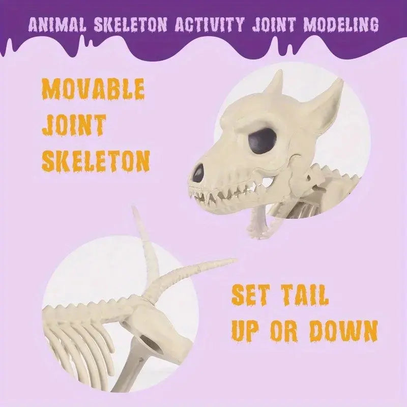 Halloween Decor Creative Home Ornament Animal Skeleton Little Wolf Skeleton Indoor Outdoor Garden Decoration EnjoyingLeb Online