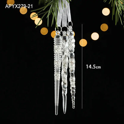 Christmas Decoration Crystal Acrylic Snowflake Reindeer Christmas Tree Hanging Pendant Christmas Atmosphere Home Decoration EnjoyingLeb Online