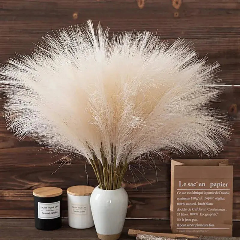 10pcs Artificial Reed Ins Wind Bouquet Imitation Flowers Bohemian Home Living Room Decor Fake Reed Christmas Wedding Decoration EnjoyingLeb Online