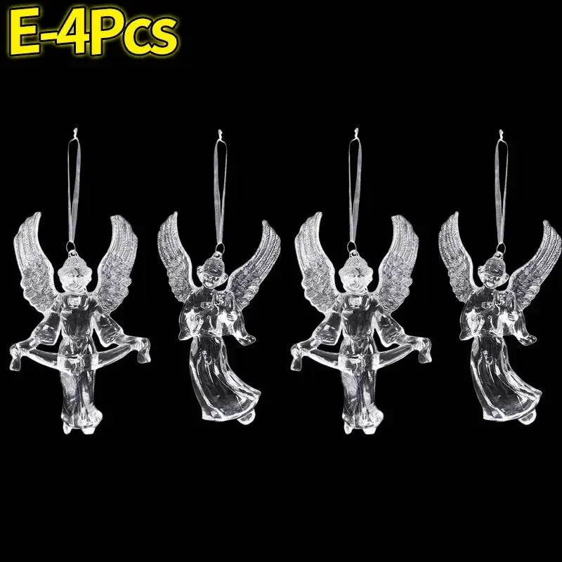 Crystal Clear Snowflake Pendants Transparent Christmas Tree Hanging Ornaments Icicle Holiday Winter Party Decorations Wholesale EnjoyingLeb Online