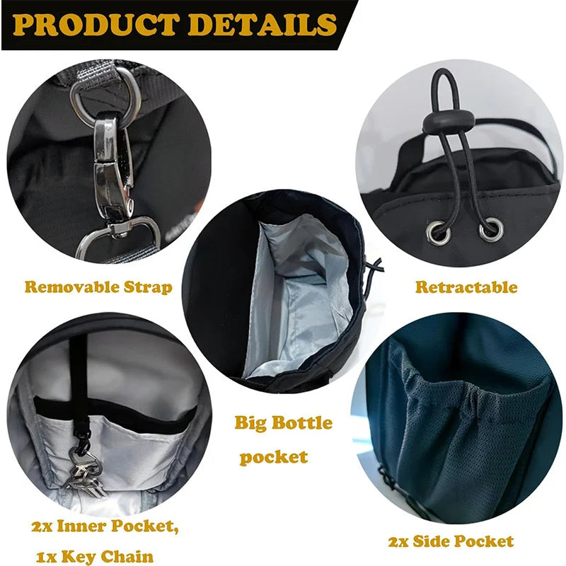 Magnetic Gym Bag Large Capacity Magnetic Carrier Bag With Phone Pocket Portable Gym Water Bottle Pouch Gym Accessories Organizer EnjoyingLeb Online