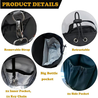 Magnetic Gym Bag Large Capacity Magnetic Carrier Bag With Phone Pocket Portable Gym Water Bottle Pouch Gym Accessories Organizer EnjoyingLeb Online