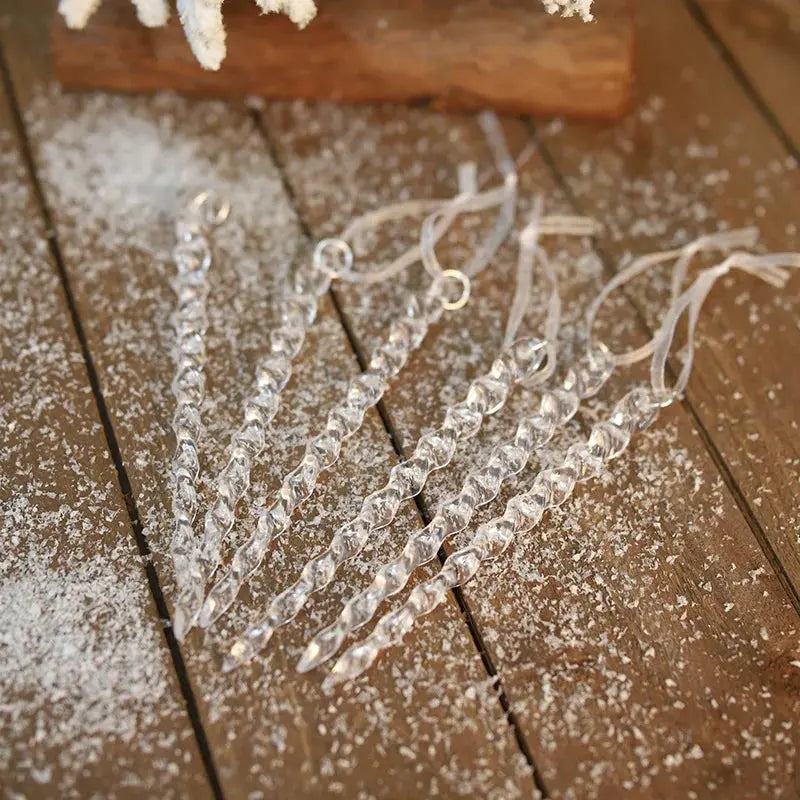 Crystal Clear Snowflake Pendants Transparent Christmas Tree Hanging Ornaments Icicle Holiday Winter Party Decorations Wholesale EnjoyingLeb Online