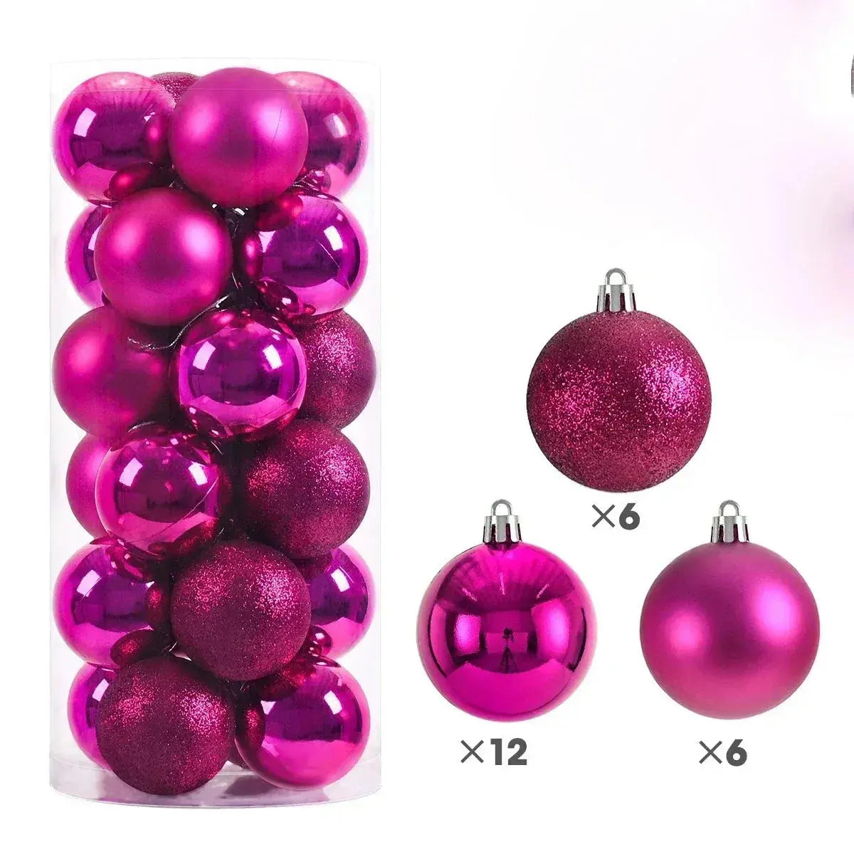 24Pcs 3/4/6CM Christmas Balls Hanging Christmas Tree Pendant Ornaments for Party Decor New Year Navidad Gifts 2026 Accessories EnjoyingLeb Online