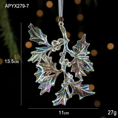 Christmas Decoration Crystal Acrylic Snowflake Reindeer Christmas Tree Hanging Pendant Christmas Atmosphere Home Decoration EnjoyingLeb Online
