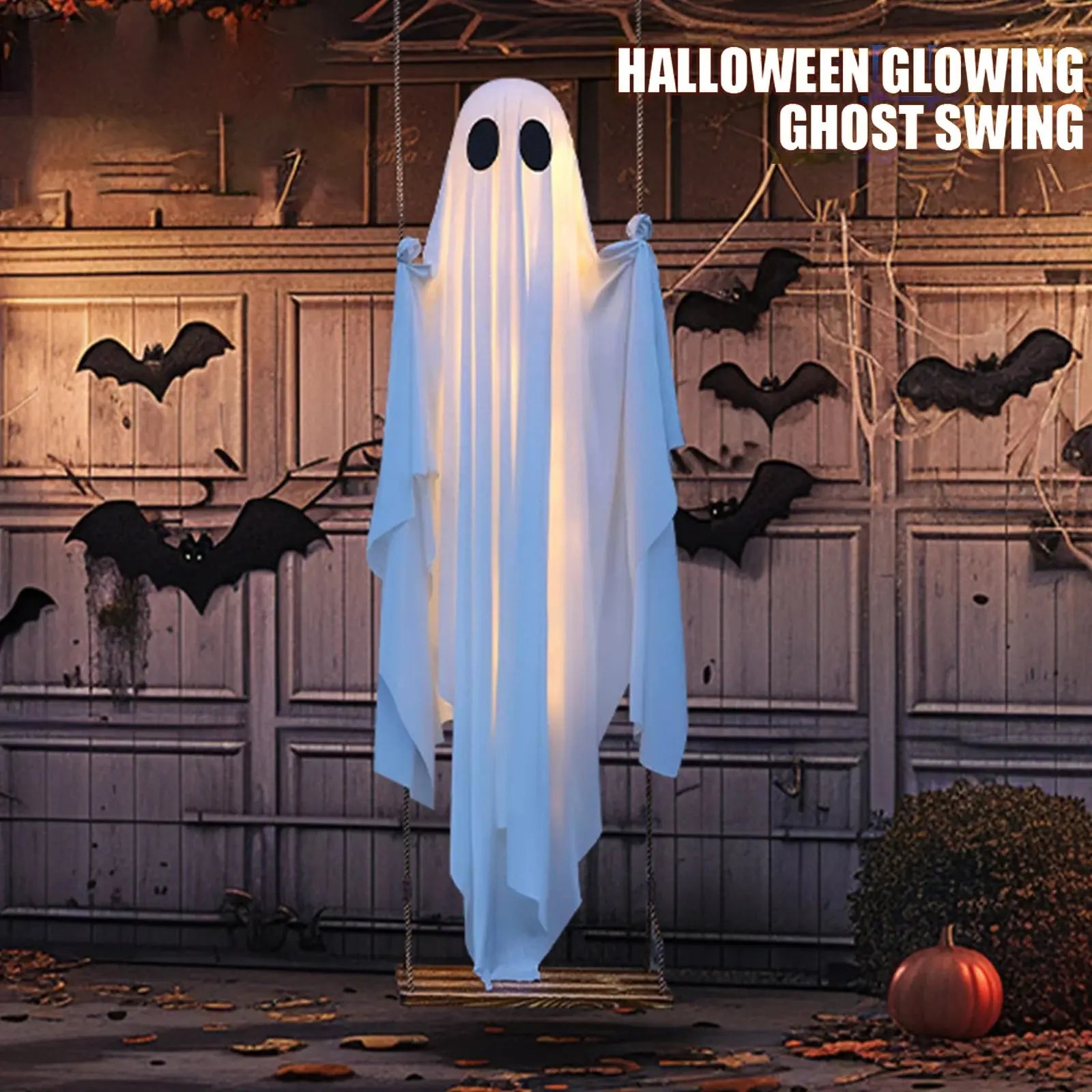Halloween Hanging Outdoor Halloween Decorations W/ String Lights Ghosts Decorations Scary Ghost Decor for Porch Yard Trees EnjoyingLeb Online
