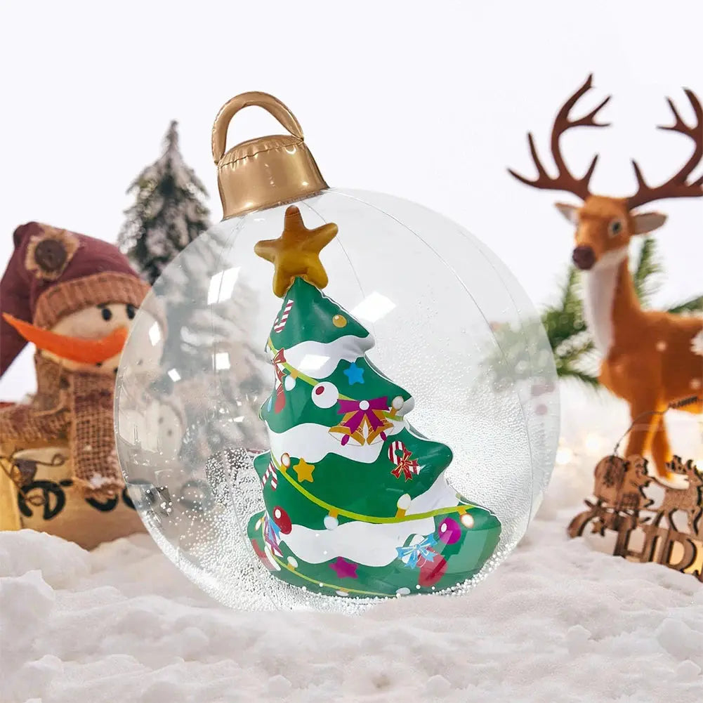 Outdoor Christmas Inflatable Decorated Ball PVC Giant Big Large Balls Xmas Tree Decorations Toy Ball with Light and Remote EnjoyingLeb Online