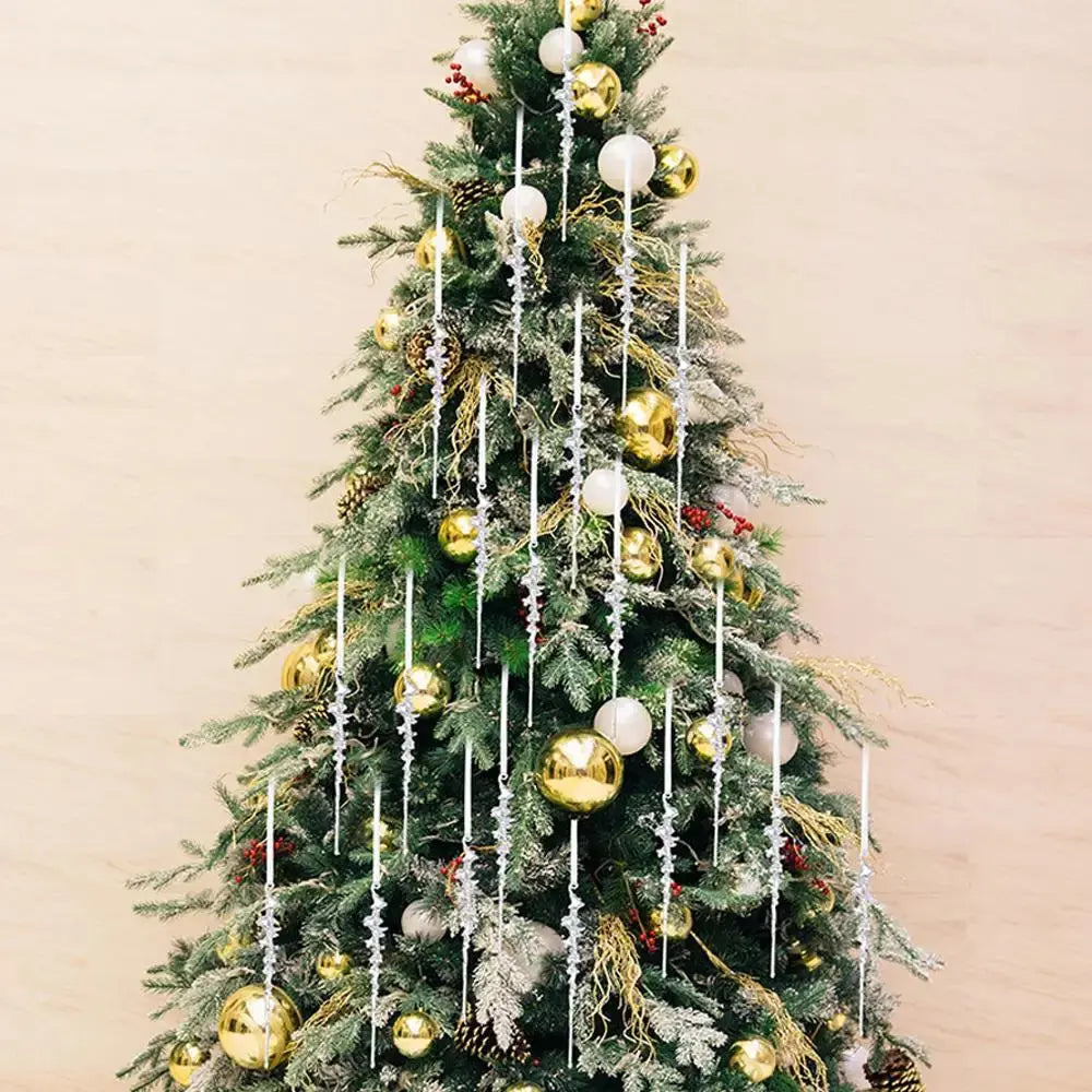 5Pcs Simulated Acrylic Icicle Ornaments Realistic Frosted Ice Shape Xmas Tree Winter Party Hanging Decor DIY Craft Pendant EnjoyingLeb Online