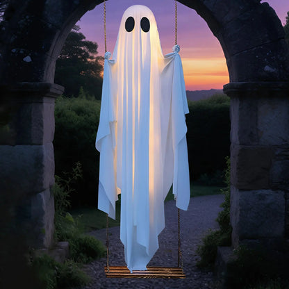 Halloween Hanging Outdoor Halloween Decorations W/ String Lights Ghosts Decorations Scary Ghost Decor for Porch Yard Trees EnjoyingLeb Online