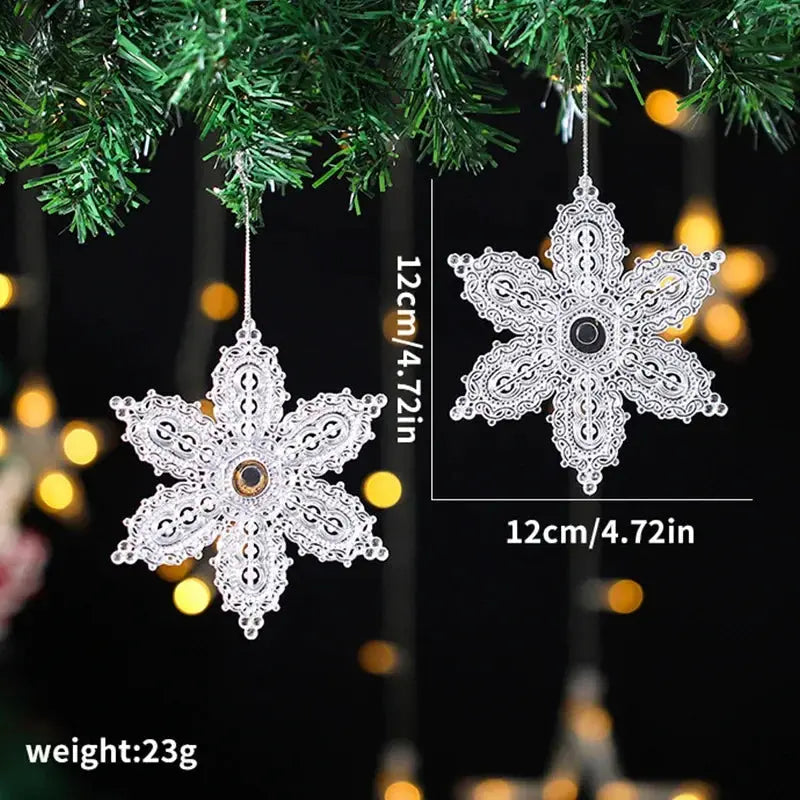 2PCS/Set Christmas Decor Crystal Acrylic Ornaments Deer Angel Xmas Tree Unicorn Hanging Pendants Navidad 2025 New Year Gift EnjoyingLeb Online