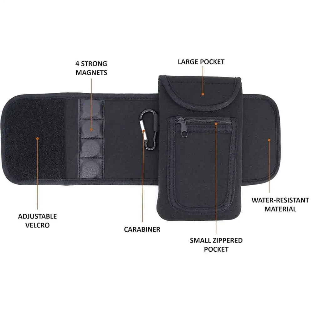 Non Slip Magnetic Gym Water Bottle Bag With Phone Pocket Magnetic Fitness Sling Bag Portable Magnetic Water Bottle Carrier Bag EnjoyingLeb Online