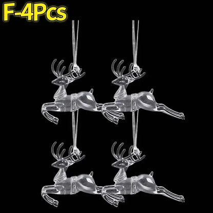 Crystal Clear Snowflake Pendants Transparent Christmas Tree Hanging Ornaments Icicle Holiday Winter Party Decorations Wholesale EnjoyingLeb Online