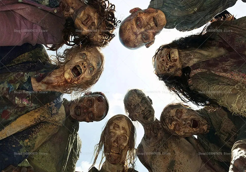 Halloween Party Decorations Backdrop Horror Zombie Mist Blood Handprint Photography Background Home Wall Decor Banner Props EnjoyingLeb Online