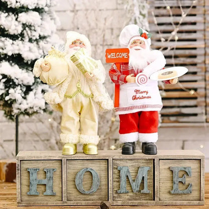 1~4PCS 2025 Christmas Decoration for Home Santa Claus Plush Doll 30cm Navidad Party Decor Xmas Ornaments New Year Gift EnjoyingLeb Online