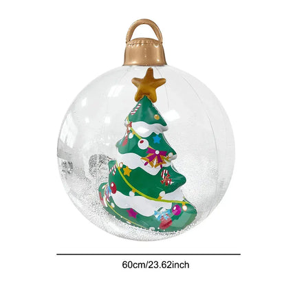 Outdoor Christmas Inflatable Decorated Ball PVC Giant Big Large Balls Xmas Tree Decorations Toy Ball with Light and Remote EnjoyingLeb Online