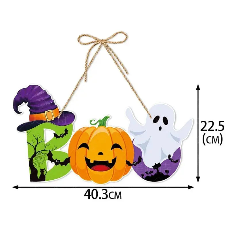 Halloween Party Door Decorations Horror Pumpkin Ghost Bat Hanging Pendent paper Sign for Home Halloween Festival Party Decor EnjoyingLeb Online
