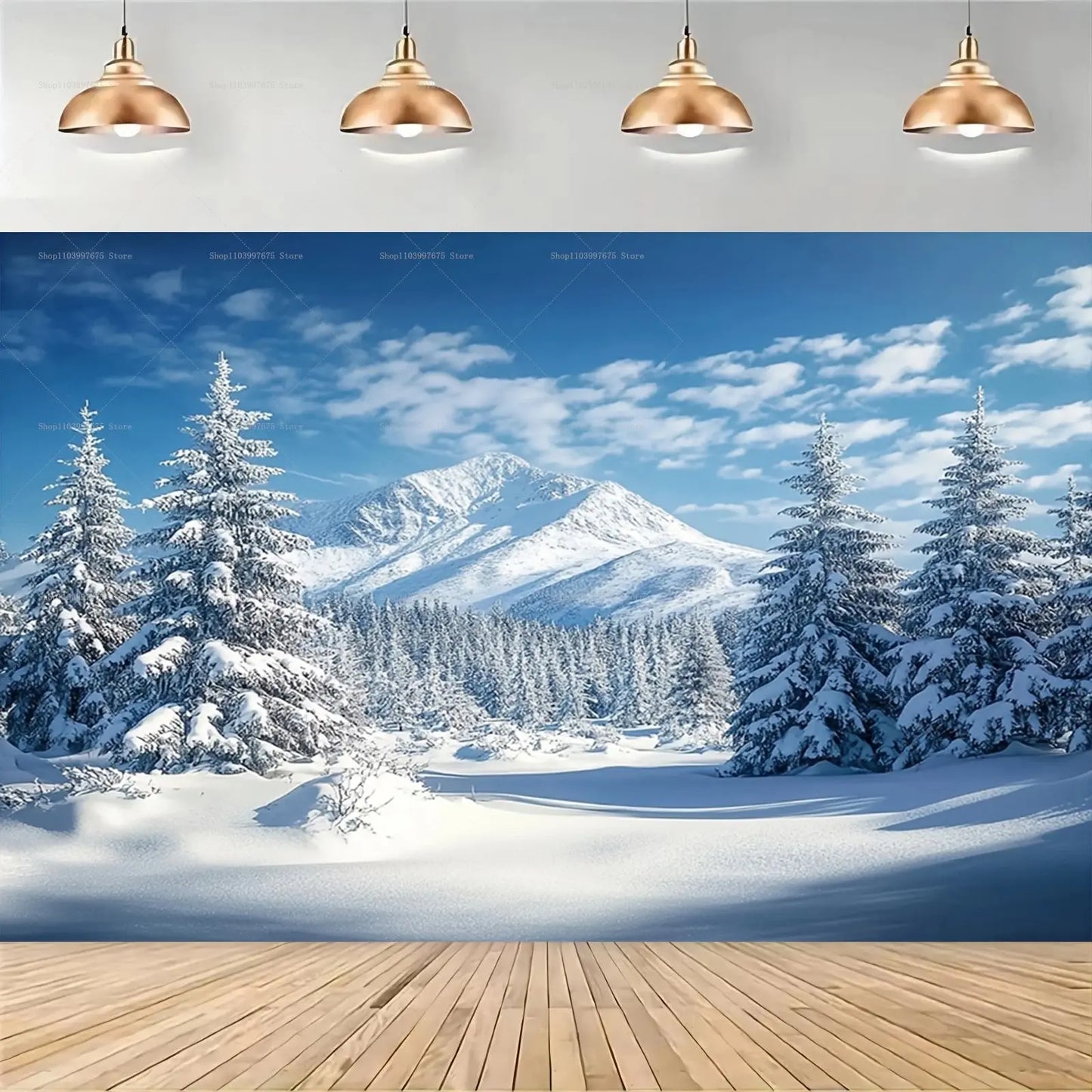 Winter Wonderland Christmas Backdrops Xmas Holidays Party Decor Photography Background Baby Shower Banner Photo Booth Props EnjoyingLeb Online