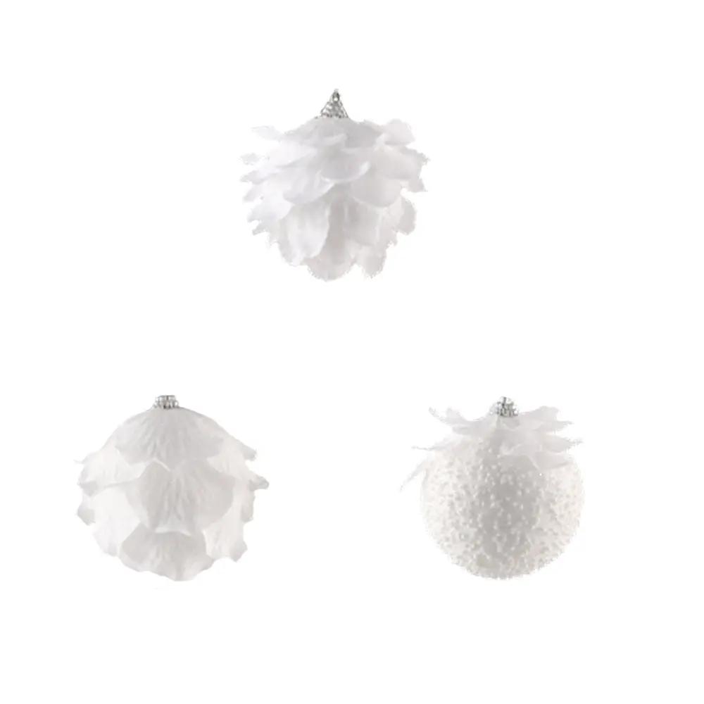 8/10CM Christmas Tree Hanging Glitter Balls Petal Shape Pine Cones Ball Pendant for Home Navidad Party Decorations New Year 2023 EnjoyingLeb Online