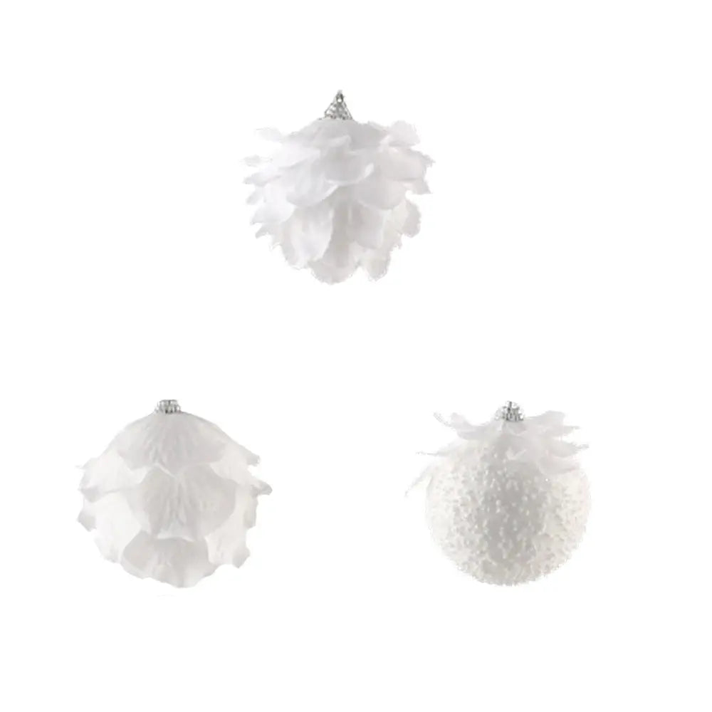 8/10CM Christmas Tree Hanging Glitter Balls Petal Shape Pine Cones Ball Pendant for Home Navidad Party Decorations New Year 2023 EnjoyingLeb Online