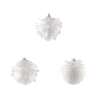 8/10CM Christmas Tree Hanging Glitter Balls Petal Shape Pine Cones Ball Pendant for Home Navidad Party Decorations New Year 2023 EnjoyingLeb Online