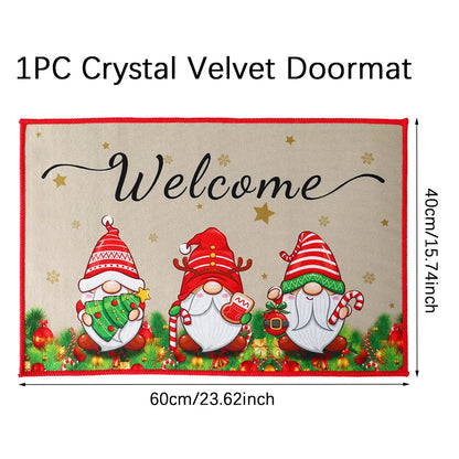 Christmas Door Mat Santa Claus Outdoor Carpet Merry Christmas Decorations For Home 2025 Navidad Xmas Ornament New Year 2026 EnjoyingLeb Online