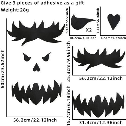 Halloween decoration room door stickers window decor skeleton hand pumpkin DIY devil witch hat glass window stickers ghost EnjoyingLeb Online