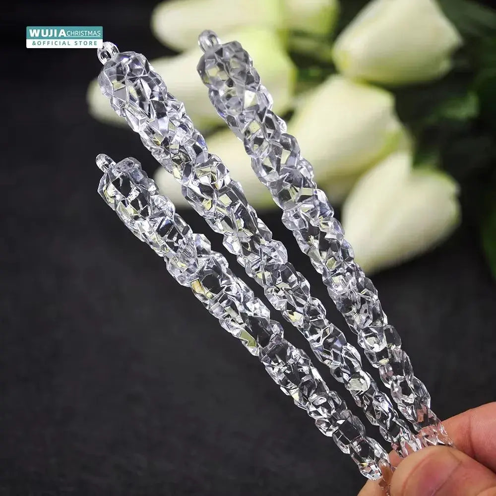 Simulação de Natal Icicles acrílicos, ornamento de Natal, gelo falso para festa de inverno, decoração de ano novo, 15cm, 6pcs EnjoyingLeb Online