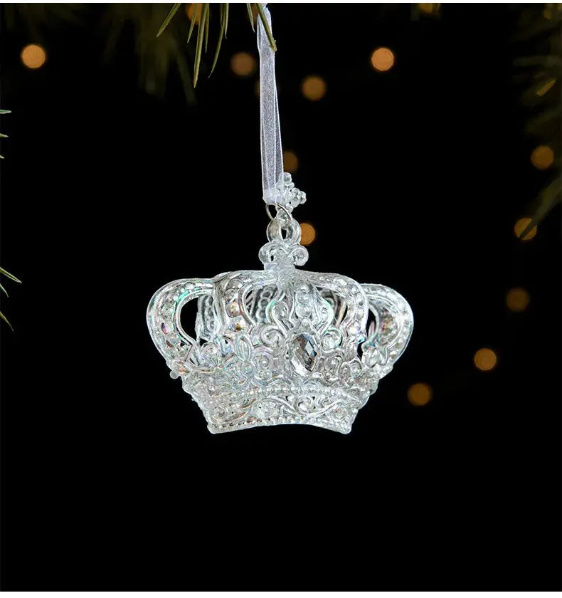 Christmas Decoration Crystal Acrylic Snowflake Reindeer Christmas Tree Hanging Pendant Christmas Atmosphere Home Decoration EnjoyingLeb Online