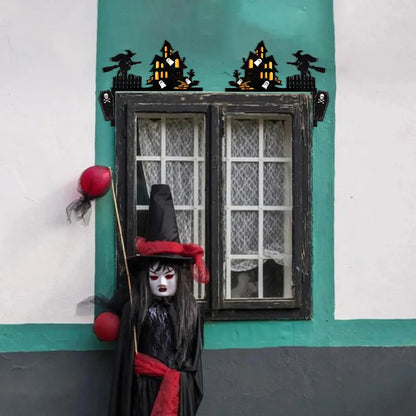 Halloween Creative Interesting Door Atmosphere Decoration, A Beautiful Scenery At Your Door Halloween Party Welcome Decor, Gift EnjoyingLeb Online