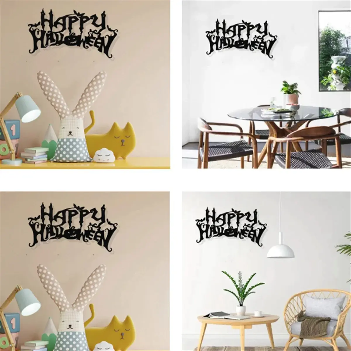 Halloween Theme Decor, Wall Art Decorations, Indoor Livingroom Black Classic Room Decor Wall Decor Metal Wall Hanging EnjoyingLeb Online