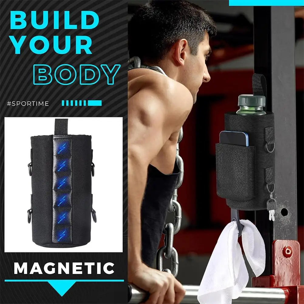 Large Capacity Magnetic Gym Bag Portable Magnetic Carrier Bag With Phone Pocket Gym Water Bottle Pouch Gym Organizer Accessories EnjoyingLeb Online