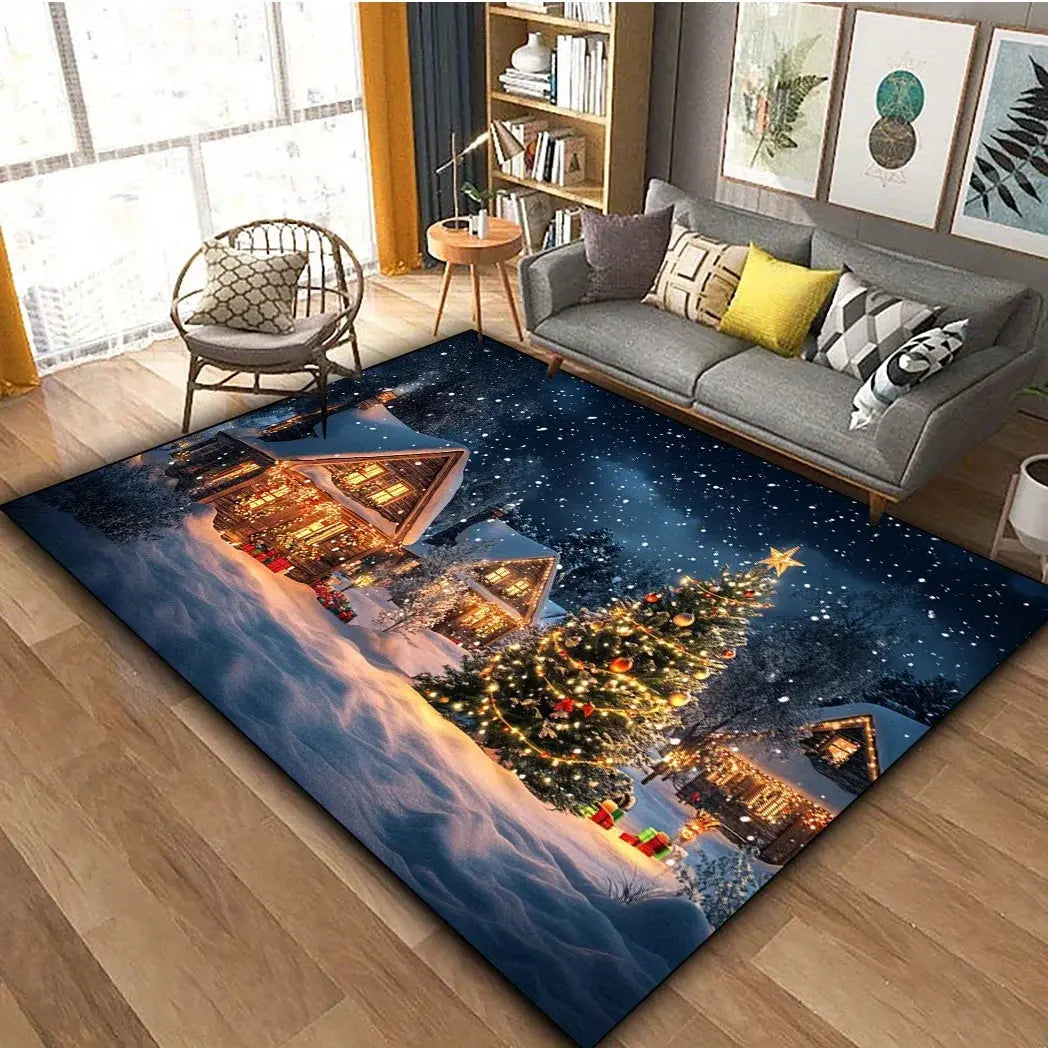 VIKAMA Christmas Carpet Christmas Tree Pattern Rug Live Room Sofa Carpet Chair Floor Mat Outdoor Carpet Large Area Rugs Christma EnjoyingLeb Online