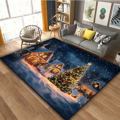 VIKAMA Christmas Carpet Christmas Tree Pattern Rug Live Room Sofa Carpet Chair Floor Mat Outdoor Carpet Large Area Rugs Christma EnjoyingLeb Online
