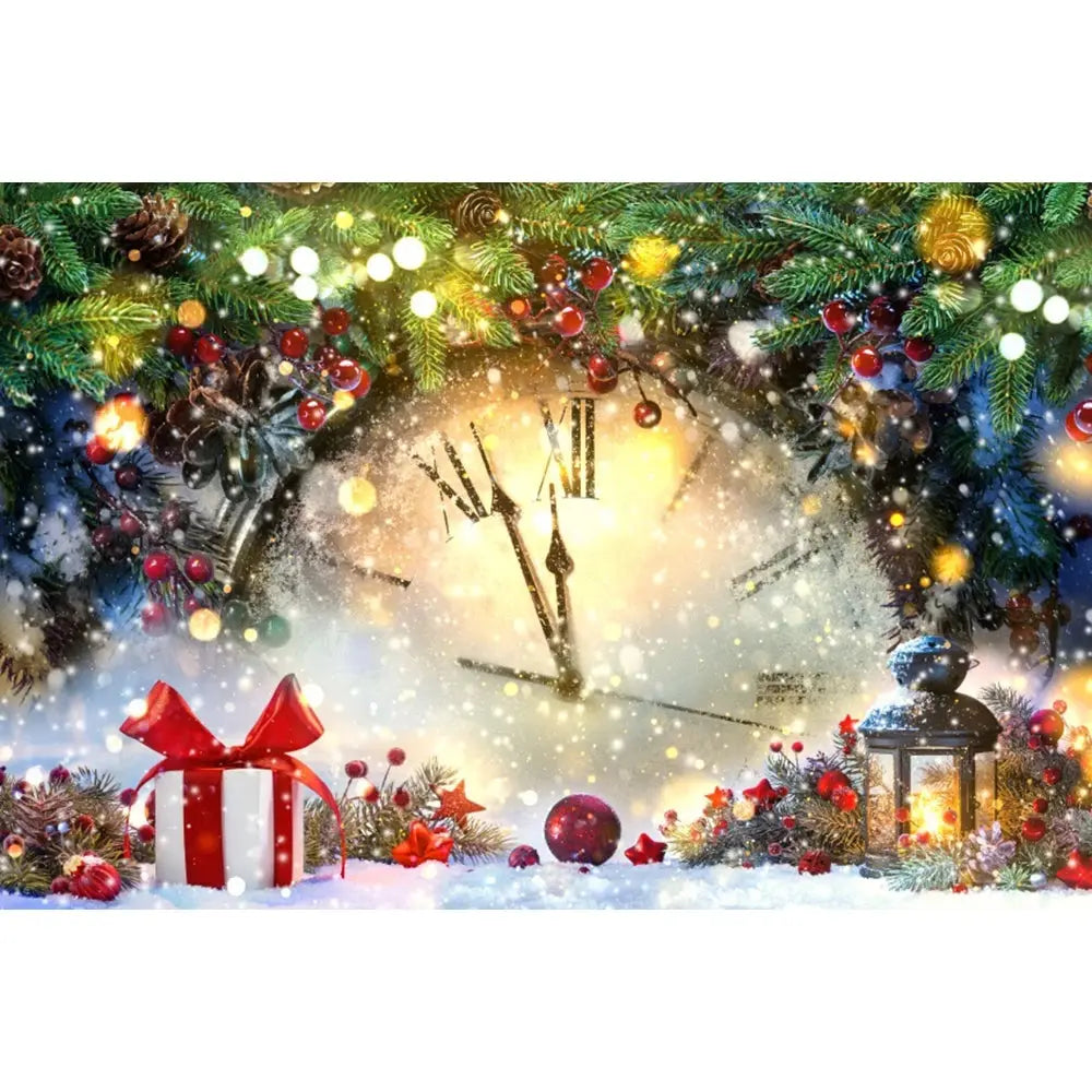 Christmas Tree Backdrop Xmas Fireplace Window Santa Claus Gifts Brick Wall Winter Adult Family Party Baby Photography Background EnjoyingLeb Online