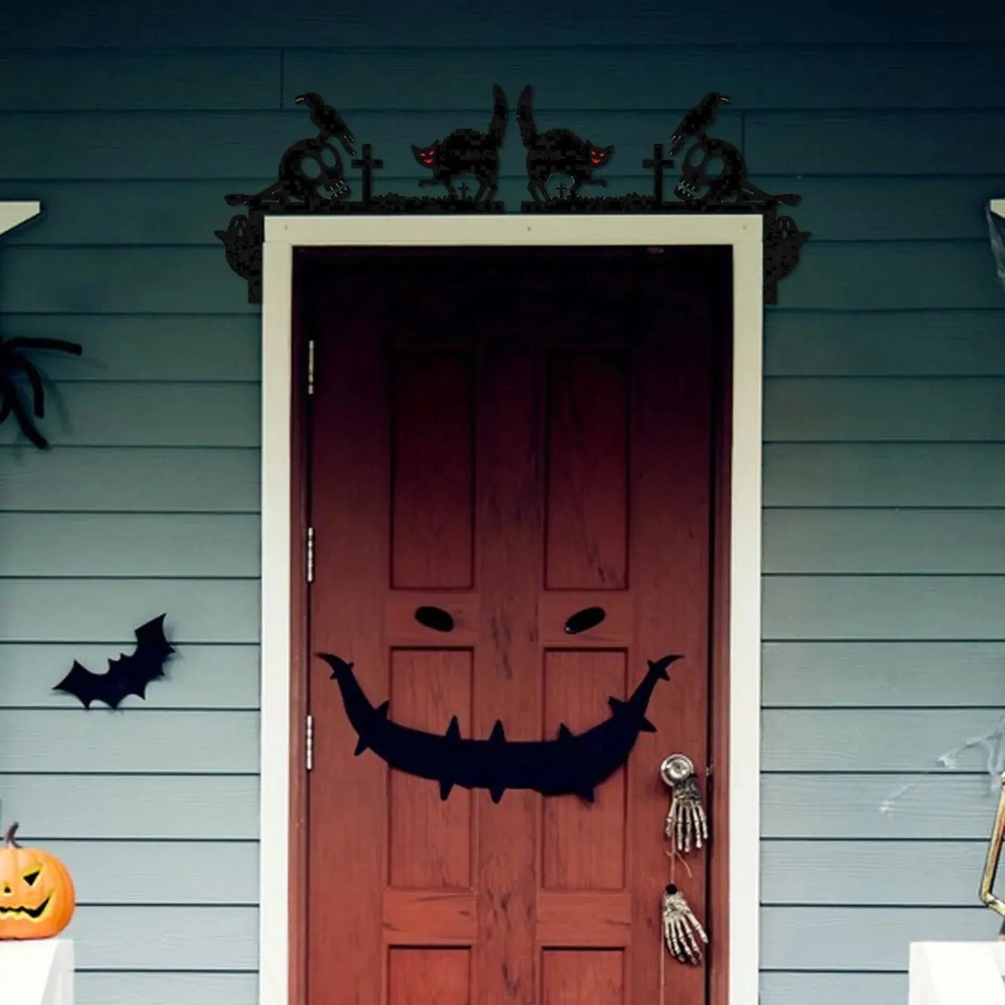 Halloween Creative Interesting Door Atmosphere Decoration, A Beautiful Scenery At Your Door Halloween Party Welcome Decor, Gift EnjoyingLeb Online