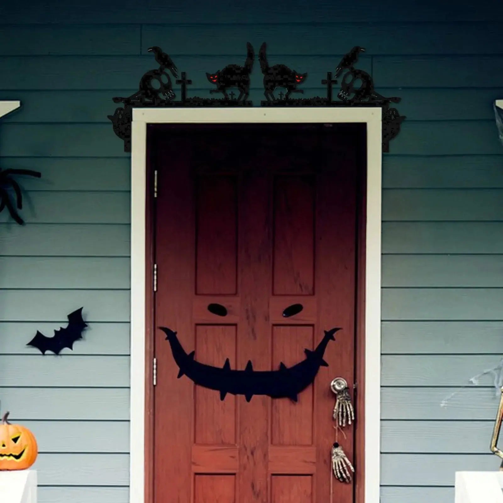 Halloween Creative Interesting Door Atmosphere Decoration, A Beautiful Scenery At Your Door Halloween Party Welcome Decor, Gift EnjoyingLeb Online