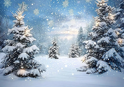 Winter Wonderland Christmas Backdrops Xmas Holidays Party Decor Photography Background Baby Shower Banner Photo Booth Props EnjoyingLeb Online