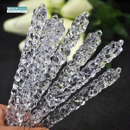 Simulação de Natal Icicles acrílicos, ornamento de Natal, gelo falso para festa de inverno, decoração de ano novo, 15cm, 6pcs EnjoyingLeb Online